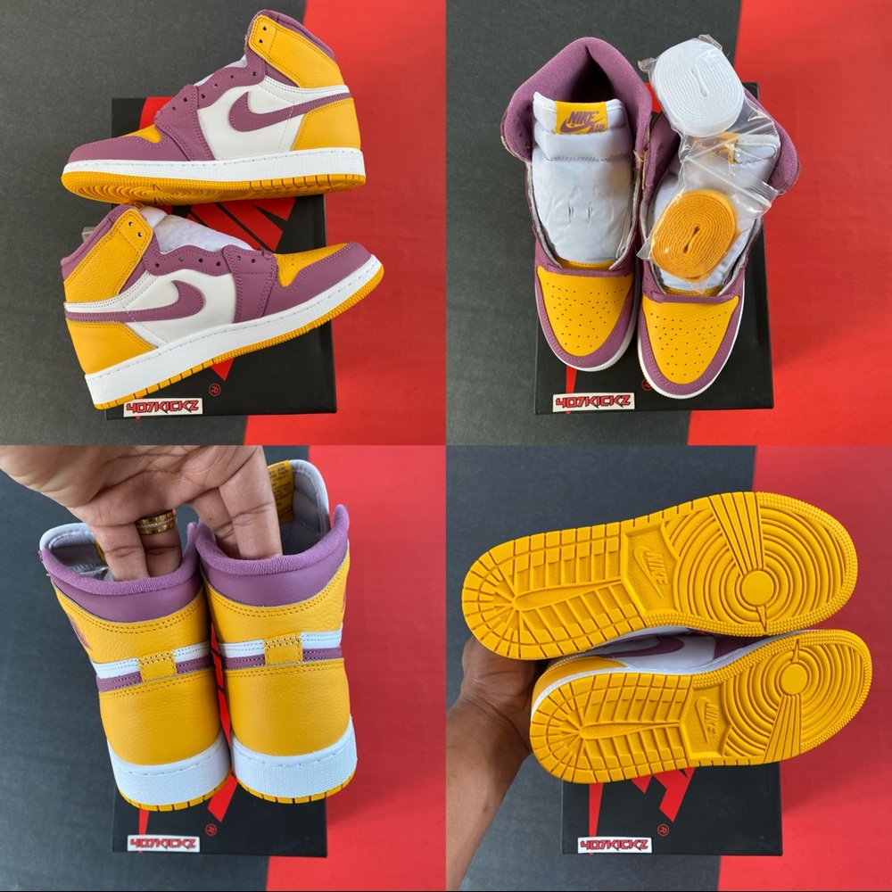 Air Jordan 1 High Brotherhood 💛💜 - Picture 4 of 14